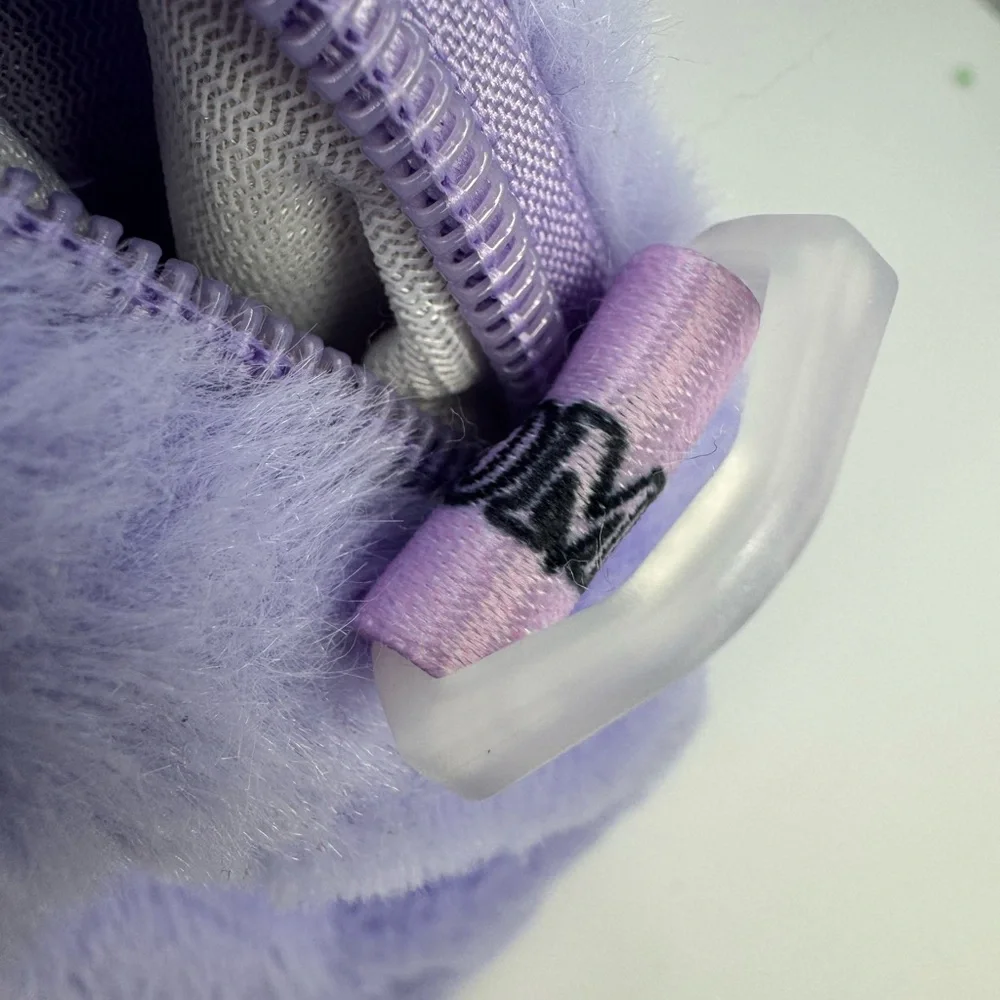 Sanrio Fuzzy Kuromi Mini Handbag Purple with Fuzzy Ears NO STRAP!6 Inch
